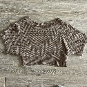 EUC Rue21 brown crop sweater sz S